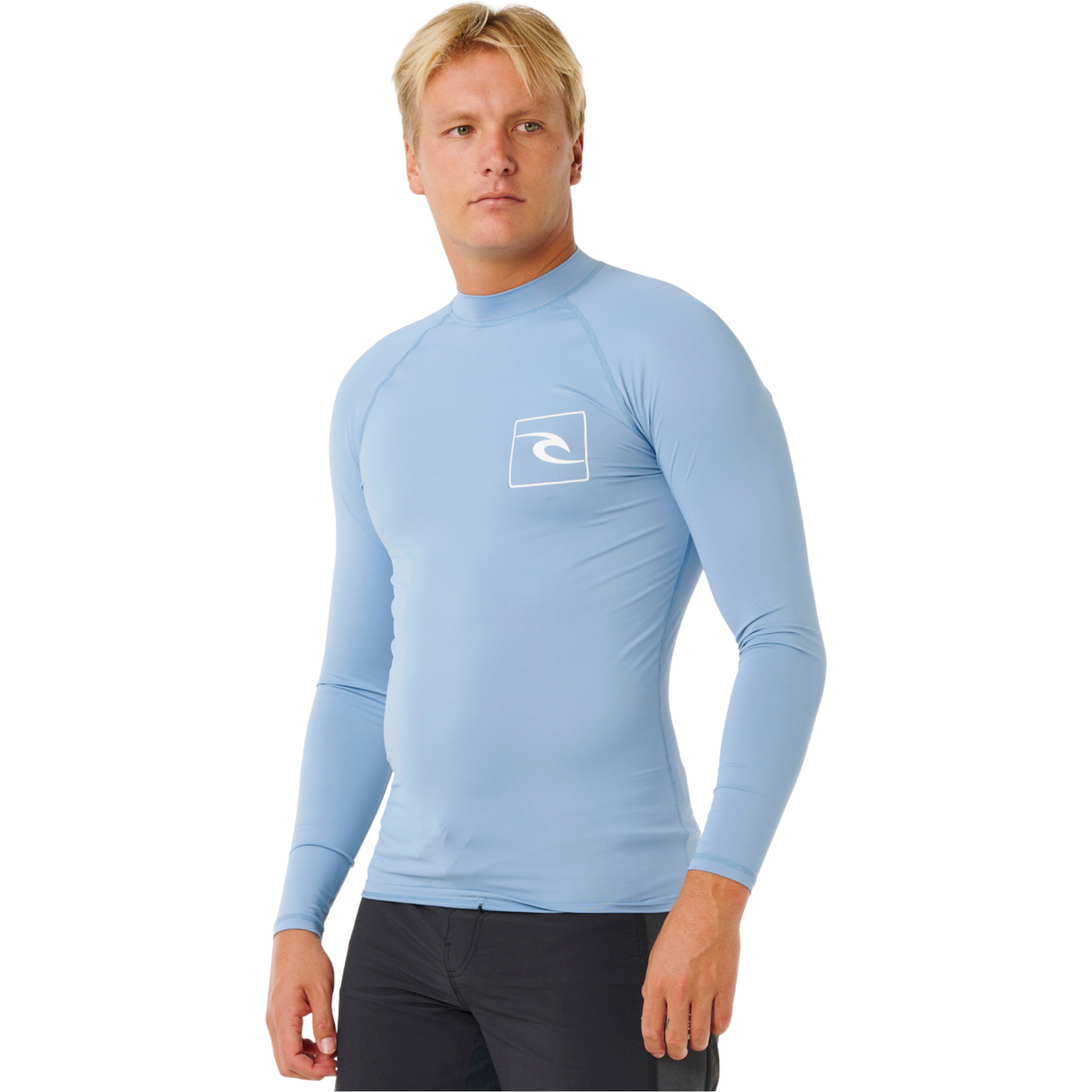 2026 Rip Curl Hommes Gilet Lycra à Manches Longues Streamline UPF 171MRV - Faded Denim